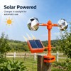 Solar Bird Repeller with Reflective Wind Spinner and Audible Sounds