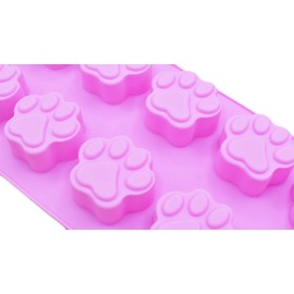 2 Pack Silicone Mold Dog Bone Homemade Treat Paw and Bone shape, Puppy Dog Paw Shaped, Reusable Silicone Molds, Easy to clean, Suitable for Microwave Oven, Refrigerator (Mini Paw)