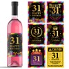 31st Birthday Wine Labels - Wine Bottle Stickers Birthday Supplies