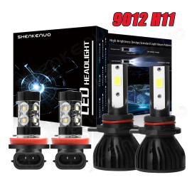 SHENKENUO For Toyota RAV4 2016 2017 2018 6000K LED Headlight Hi/Lo Beam Fog Light bulbs