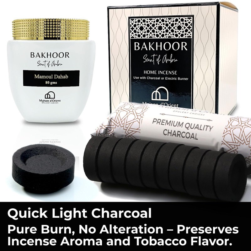 Charcoal Briquettes for Bakhoor (Quick Light Coal) - Bamboo Charcoal