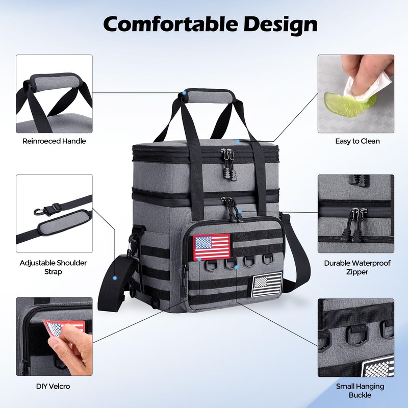 DOLOPL Lunch Box for Men, Tactical Insulated Expandable Lunch Box