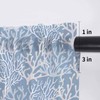 Summer Ocean Coral Valance Curtains for Kitchen/Living Room/Bathroom/Bedroom Window,Rod Pocket