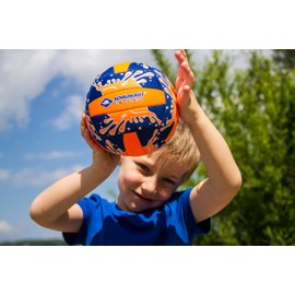 Schildkröt Neoprene Mini Beach Volleyball, Size 2, Diameter 15 cm, Non-Slip Textile Surface, Saltwater-Resistant, Ideal for Small Hands, multicolour, 2