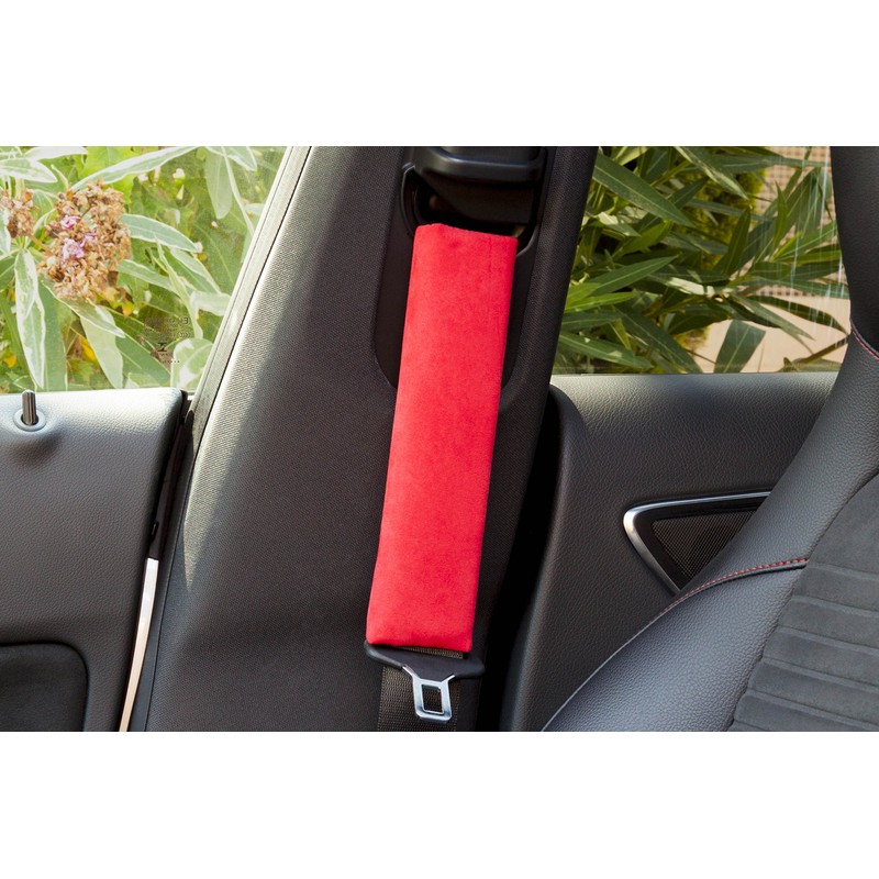 BC Corona INT50003 Velour Pads, Red, Set of 2