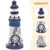 Household Decor Wooden Lighthouse Decor Nautical Lighthouse Figurine Ocean Rustic