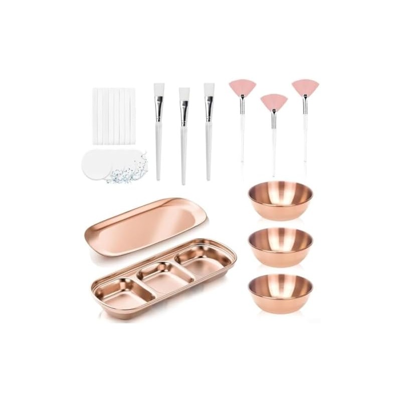 Gold Skincare - Kit de mezcla de 3 cuencos y