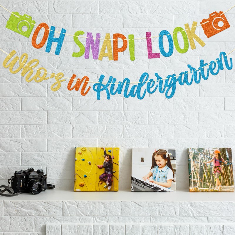 Little Man Oh Snap! Look Who’s in Kindergarten Banner, Back