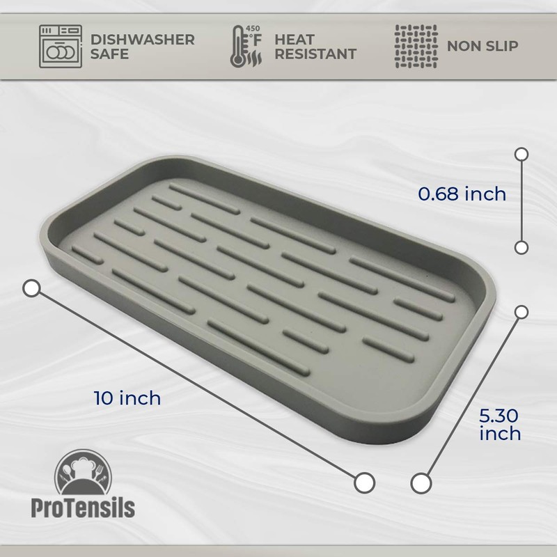 ProTensils Silicone Kitchen Sink Organizer for Sponge Holder, Soap Dispenser