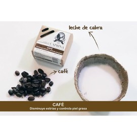 Jabón Caprina con Café - Disminuye Estrías - Piel Grasa 90g