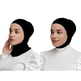 Needs & Wants® Pack of 2 Women Under Scarf Cap Bone Bonnet Ninja Hijab Islamic Neck Cover Ninja Bonnet For Muslim Women Hat Under Scarf Hijab Bone Cap