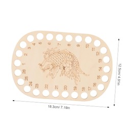 Operitacx Cross Stitch Holder 26 Holes Embroidery Floss Storage Organizer Thread Winding Plate Natural Wood