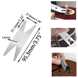 DGZZI Guitar Multi Wrench Tool Silver Stainless Steel Guitar Switch Knob Removal Tool for Electric Guitar Bass Repair