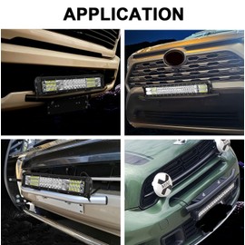 Willpower Triple Row 20Inch 288W Spot Flood Combo Led Off Road Light Bar with Front License Plate Mounting Bracke for Most Trucks Pickups SUV 4x4 Cars 2 Years Warranty
