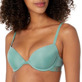 Emporio Armani Women's Iconic Microfiber Push Up Bra, Arctic Blue