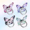 4 PCS Butterfly Cell Phone Ring Holder, 360°Rotation Metal Finger