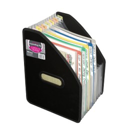 C-Line 13-Pocket Vertical Expanding File, Letter Size, Black, 12.75 x 10.25 x .75 Inches (58810)