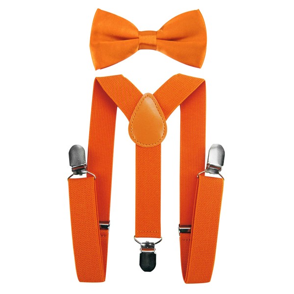 axy Children’s Y-Shape Suspenders with Bow Tie, 3 Extra-Strong Clips,