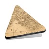 1x Triangle MDF Magnet 6cm - Antique World Map Mediterranean