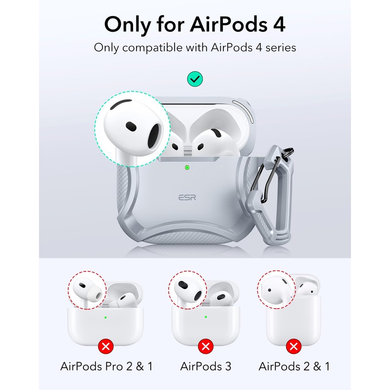 ESR for AirPods 4 Case (HaloLock), Compatible with AirPods 4th