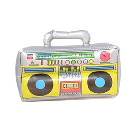 Z&H Boom Box 45 cm : Retro Inflatable Stereo, Inflatable Boom Box, Costume Accessories, Radio Style 90/80s.