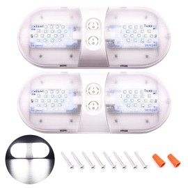 Motorhome Lighting 12V,48LED Interior Lights RV 6.8W Ceiling Roof Lights Bar Lamp 800LM with On/Off Switch for RV/Camper/Trailer/Motorhome/Van (1)
