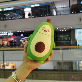 Alomejor Cartoon Avocado Glass Double Layer Cute Water Cup Portable Girl Drinking Cup Gifts with Portable Carrying Rope