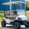 FUIALDOLG Tropical Flower Golf Cart Front + Rear Seat Cover