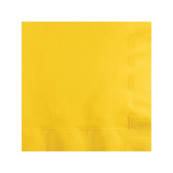 Creative Converting Touch of Color Beverage Napkin, 2-ply, School Bus
