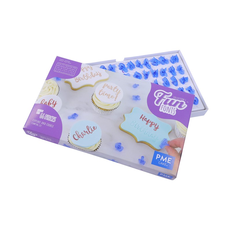 PME FF54 Fun Fonts Cupcake and Cookie Stamping Set-Collection 1