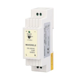 MK-SMPS-DR15-24 15W 24V DR AC to DC Slim DIN Rail Power Supply, AC 100V-240V to DC 24V Power Supply Switch Converter, with Overload Protection, UL Listed