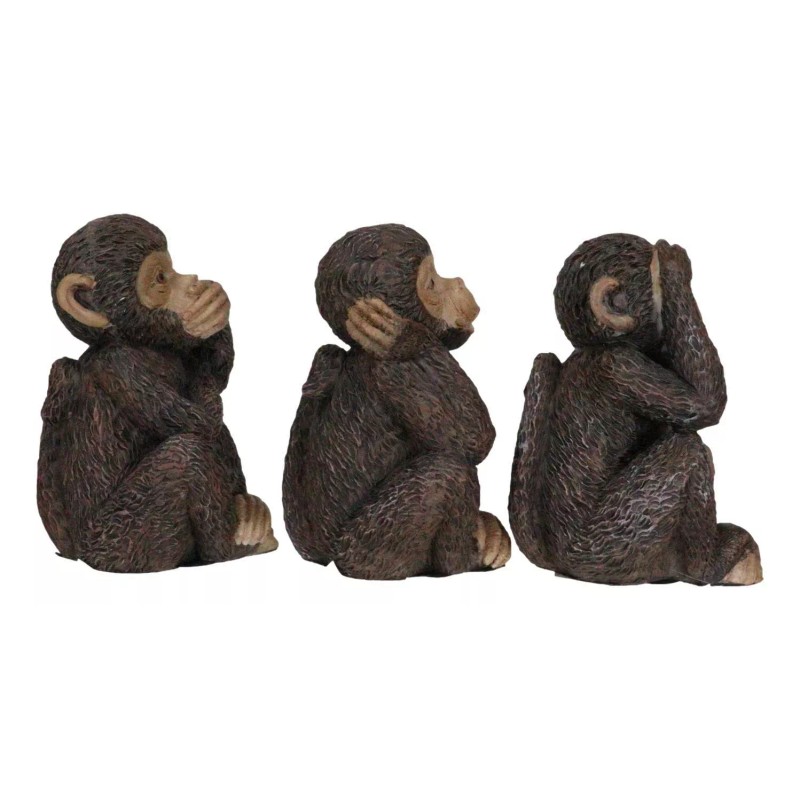 Wise Monkeys See Hear Speak No Evil Ape Collectible Figurine
