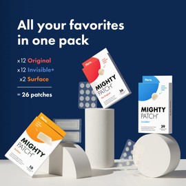 Mighty Patch Mighty Patch? Variety Pack from Hero Cosmetics - Hydrocolloid Acne Pimple Patches for Covering Zits and Blemishes, Spot Stickers for Face and Skin, Korean Skin Care, 26 ct