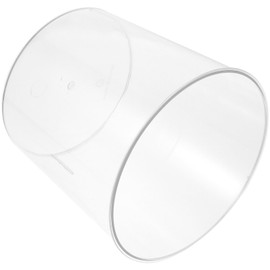 Kichvoe Clear Waste Basket, Plastic Trash Can Clear Flower Vases Small Wastebasket Garbage Container Bin Ice Bucket for Bathroom Bedroom Kitchen Home Office White