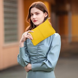 FORRICA Wallet Womens Crossbody Phone Bag for Women Small Shoulder Bag Genuine Leather Ladies Purse Large Clutch Yellow