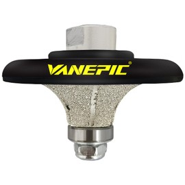 VANEPIC 1 inch B25 Diamond Demi bullnose Half Bullnose Profile Wheel Diamond Hand Profiler Router bit with 5/8-11 Thread for Grinder Polisher Granite Marble Concrete and Countertop Edge