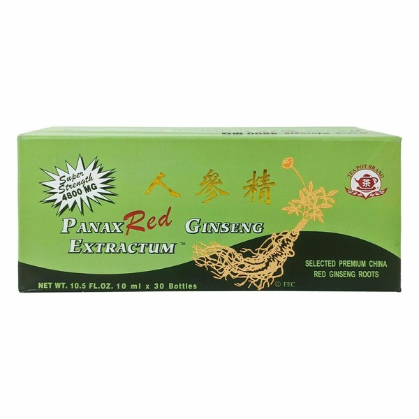 Teapot Brand Panax Red Ginseng Extract Drink, 4800mg, With Honey, (10ml x30)Bott