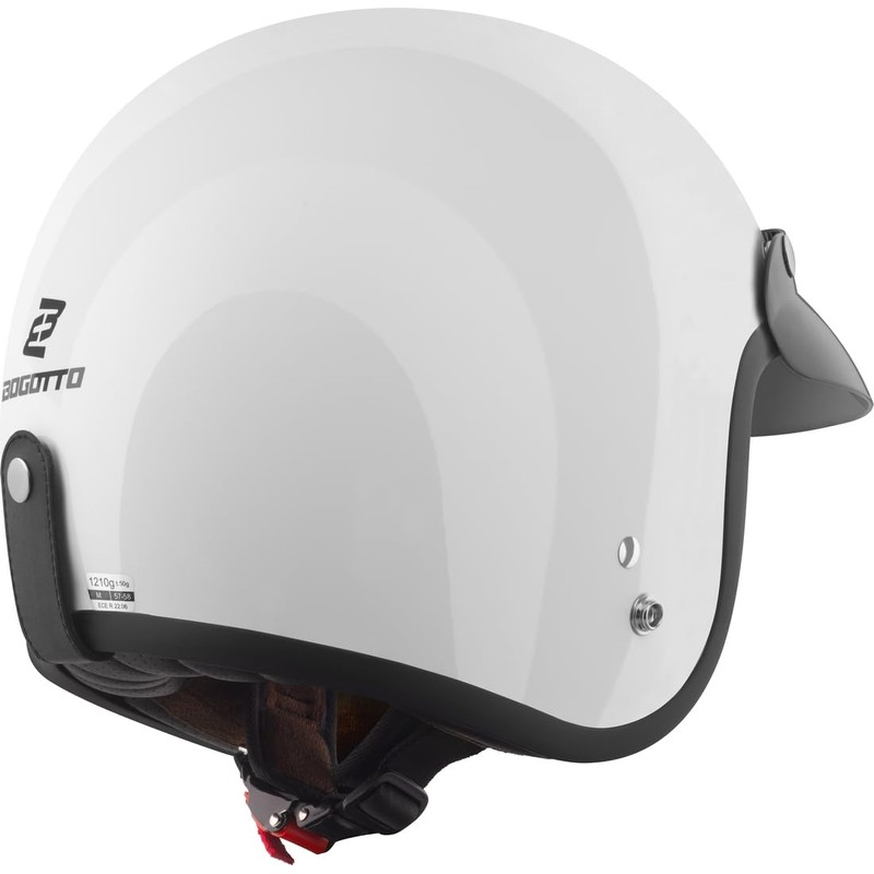 Bogotto H541 Solid Jet Helmet, White, XS