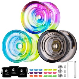 MAGICYOYO JoJo Children's K2 Pack 3, Responsive Yoyo Professional JoJo with Idle Stunt JoJo Unresponsive JoJo Adults, Trick JoJo Dual Purpose Jo Jo for Children, with Bearing, 18 Yoyo Strings, Jo Jo