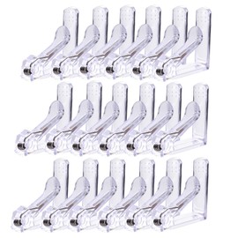 DQZSY Pack of 18 Clear Plastic Tablecloth Clips, Picnic Tablecloth Clips, Spring Loaded Tablecloth Clips, Clamp Holder, Tablecloth Holder for Home, Party and Picnic