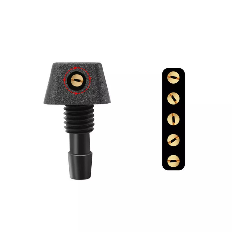 My-carlight 2Pcs Car Windscreen Water Spray Jets Washer Nozzles Adjustable