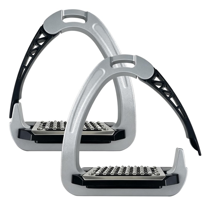 THREE ARCHERS Side Opening Safety Stirrups for Adults,4.7”Anti-Slip Grated Tread