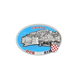Dubrovnik (Croatia) - 3D Metal Fridge Magnet for Kitchen Refrigerator - Unique Stylish Design Holiday Souvenir Gift