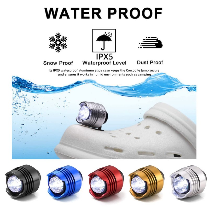 ciciglow Headlight for Crocs, 2 Piece Torch Attachment for Crocs,