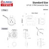 CNLINKO LP-16 3-Pin Waterproof Connector, Screw Design Round Connector IP68