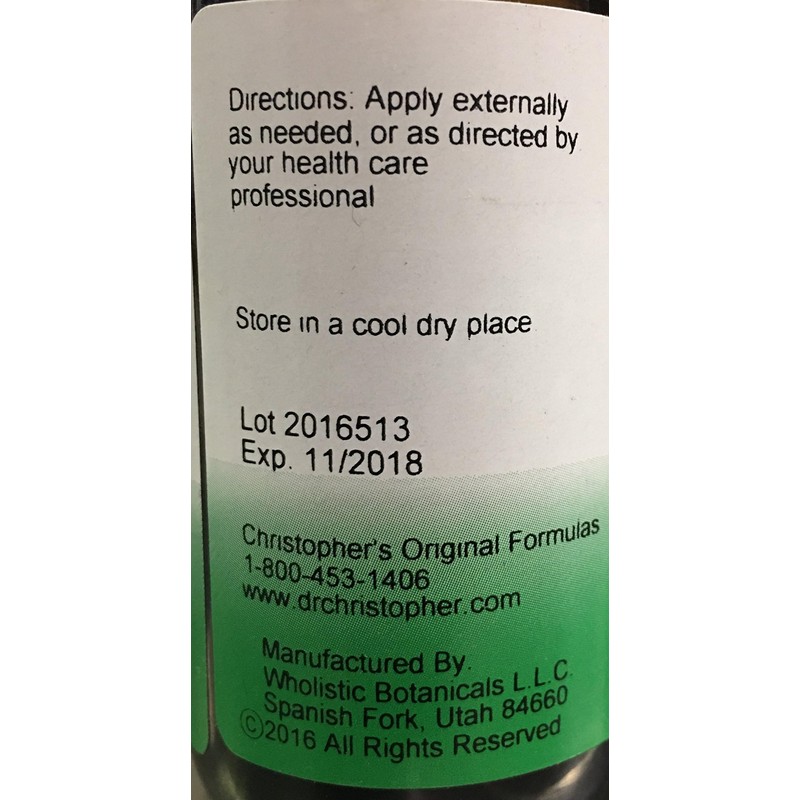 Christopher’s Original Formulas V-Vein Massage Oil, 4 fl oz |