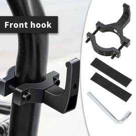 VGOL 1 set of multifunctional hooks for bicycles and scooters, accessories for electric scooters, pushchairs and motorcycles with rod diameter of 4.0 cm to 5.8 cm, inner diameter approx. 6.4 cm and