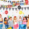 Skylety Truck Birthday Party Supplies Truck Birthday Banner Triangle Bunting
