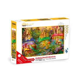 Brain Tree - Dream Castle 1000 Piece Puzzle for Adults - Unique Puzzles for Adults 1000 Pieces and up with Droplet Technology for Anti Glare & Soft Touch - 27.5”Lx19.5”W