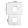THP2400A1027W Thermostat Wall Plate Back Plate White Cover Assembly (2)